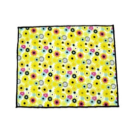 KAWATAKI Corporation Sowa Drying Mat, Kitchen Dishes, Quick Drying, Water Absorbent, Yellow, Approx. Length 11.8 x Width 15.7 inches (30 x 40 cm), Fleur
