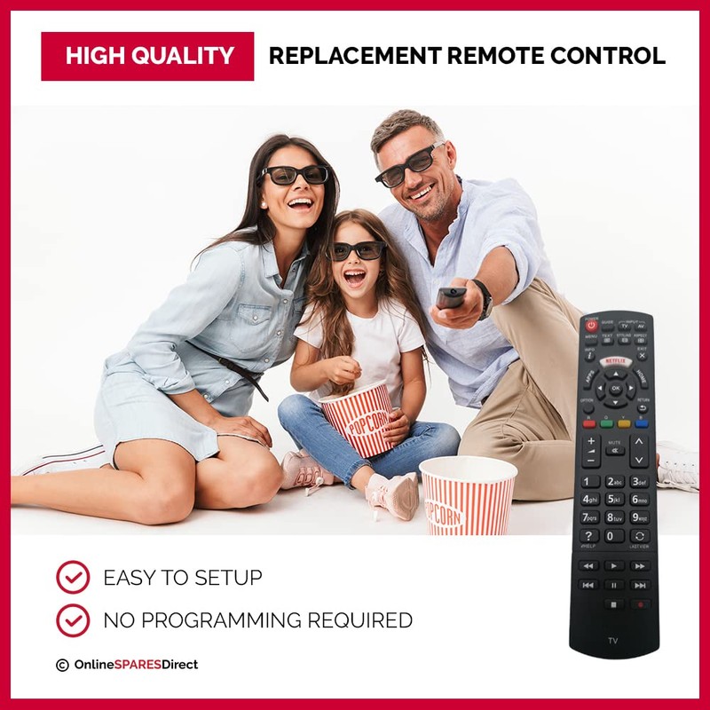 Replacement Remote Control For Panasonic TX-32DS500B 32" LED HD Ready