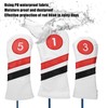 3PCS PU Leather Waterproof Thicken Lining Golf Putter Head Cover
