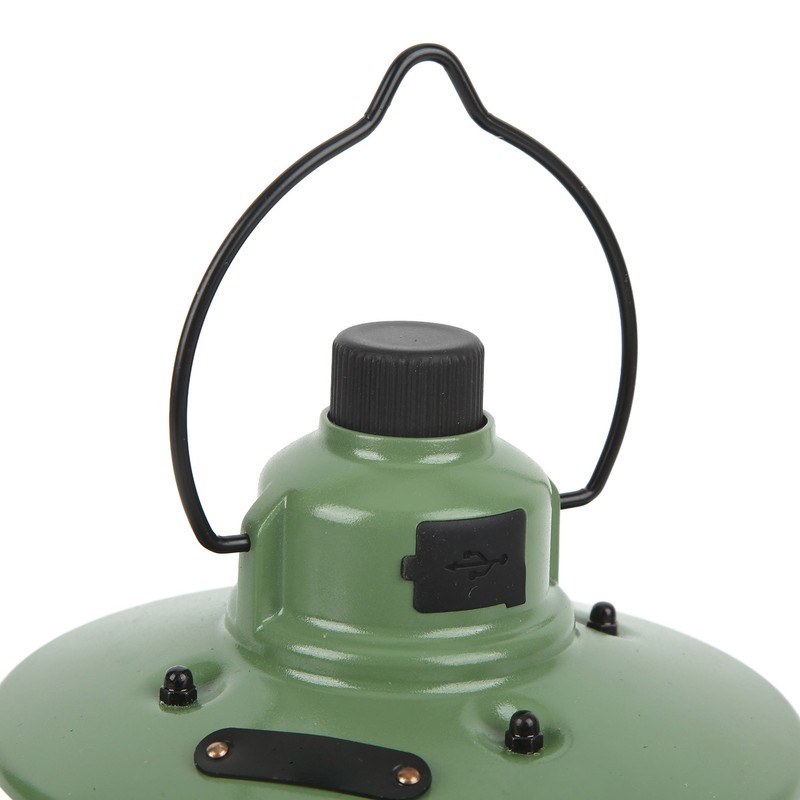 LED Camping Light Retro Style Rechargeable 3 Stepless Dimming Modes