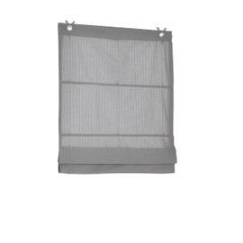 Roman Blind with Eyelets Striped Opaque Grey Width 120 x Height 140 cm