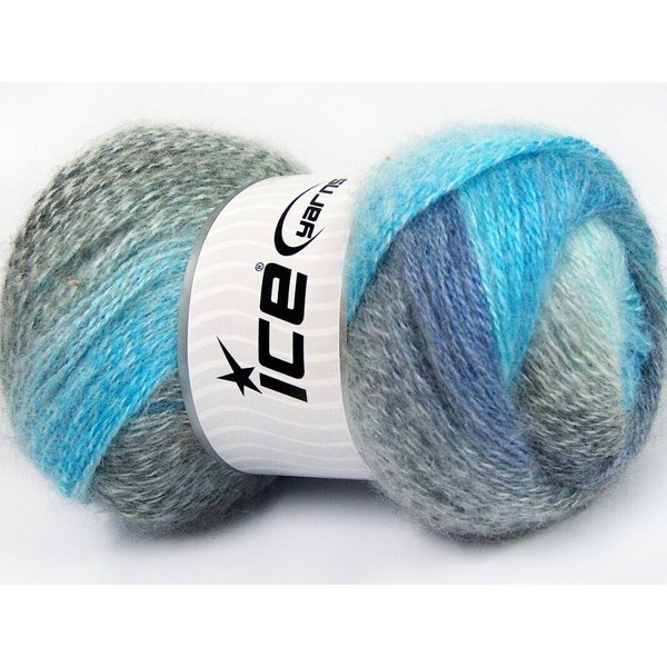 ICE Oceania Mohair Pastel Yarn 61004 Ice Acrylic Wool Mohair