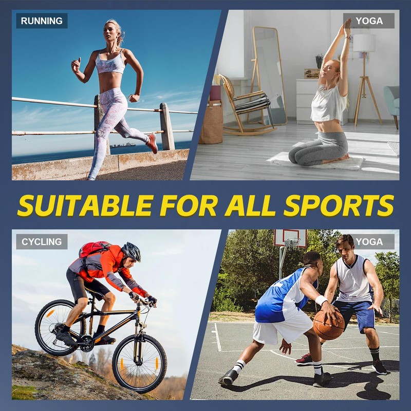 yeloumiss Full Leg Compression Sleeve 1 Pair Long Knee Braces