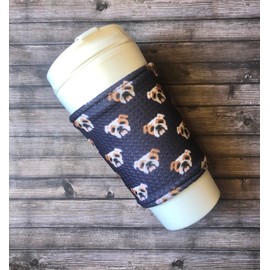 English Bulldog Gifts for Women, Bulldog Gifts for Owners, Cup Sleeves for Cold Drinks Reusable, Cup Sleeves for Hot Drinks, Cup Cozy Sleeve (Without Cup)