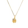 Efulgenz Gold Plated Cubic Zirconia Zodiac Capricorn Sign Pendant Chain