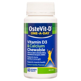 OsteVit-D One-A-Day Vitamin D3 & Calcium Chewable 60 Tablets