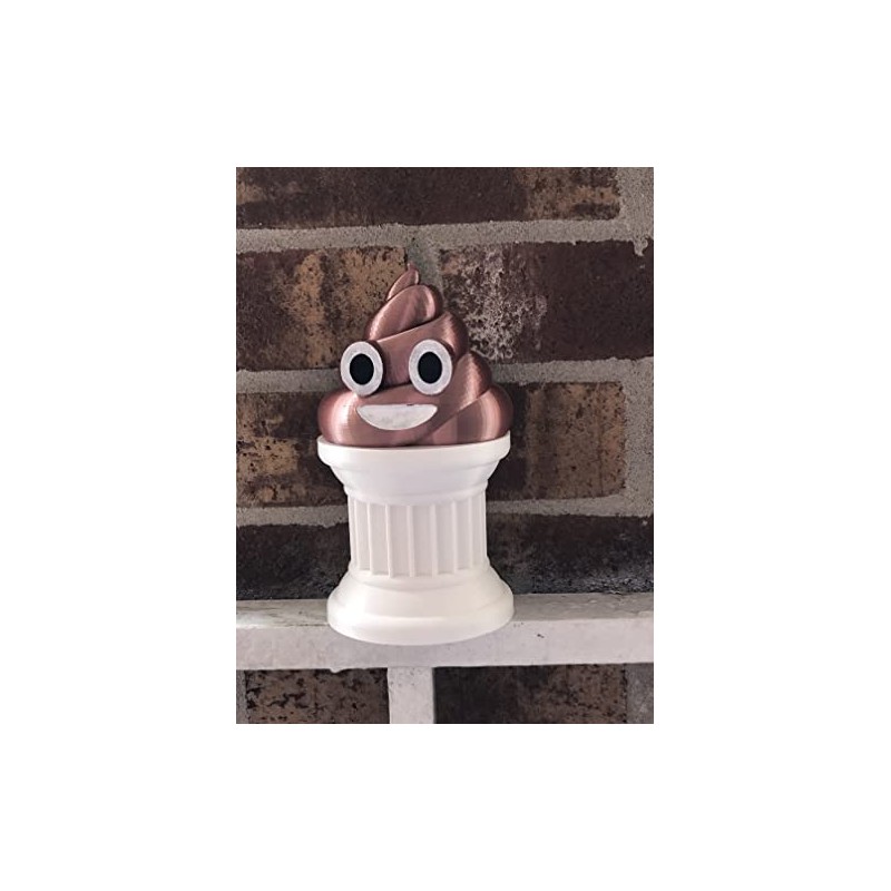 Znet3D Poop Emoji Trophy - Featuring Hand Painted Eyes &