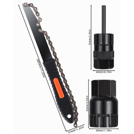 Huifoo Chain Whip, Sprocket Puller, Gear Puller Kit, Sprocket Puller Bicycle, Cassette Puller Tool and Chain Whip, Universal Bicycle Cassette Removal Tool