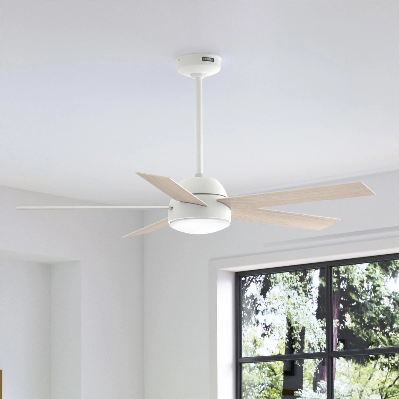 Hunter Fan 52 inch Casual White Indoor/Outdoor Ceiling Fan with