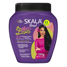 SKALA Mais Lisos Hair Type 1A - Hidratar ondas, Anti-Frizz 2 EN 1 Tratamiento Acondicionador y Crema Peinadora                                        