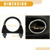 Partuto 1 x 2.01 inch universal car U-bolt exhaust clamp,