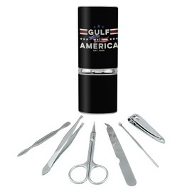 GRAPHICS & MORE Gulf of America Est. 2025 Stainless Steel Manicure Pedicure Grooming Beauty Care Travel Kit