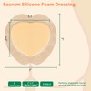 Sacrum Foam Dressing with Border - Silicone Adhesive 7"x7" Waterproof