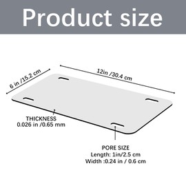 15 Pack Sublimation License Plate Blanks,Metal Aluminum car Tag White,Thermal Transfer DIY Custom Picture Design for Blank License Plates