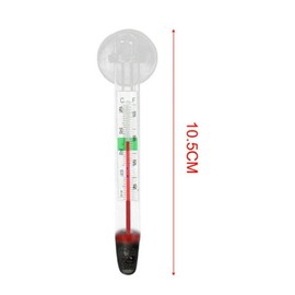 5-Pack Floating Glass Aquarium Thermometer with Suction Cup Fish Tank Aquarium Thermometer Safe for Freshwater and Saltwater Fish