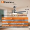 addlon Ceiling Fans with Lights, 42 inch Nickel Ceiling fan