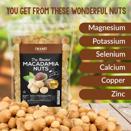 Oven Roasted Macadamia Nuts with Sea Salt 24oz (1.5 lb) Batch Tested Peanut & Gluten Free | No Oil | No PPO | Fancy Whole | Made from Natural Macadamia Nuts