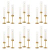 Gold Hurricane Candle Holders, Taper Candle Stick Holders for Candlesticks