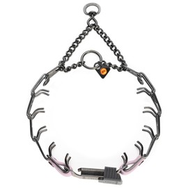 Herm Sprenger Black Stainless Steel Dog Collar with Quick Release ClicLock Buckle and Biothane Insert Training Collar Made in Germany (Pastel Purple, 16in x 2.25mm(Neck Size up to 13-14in))