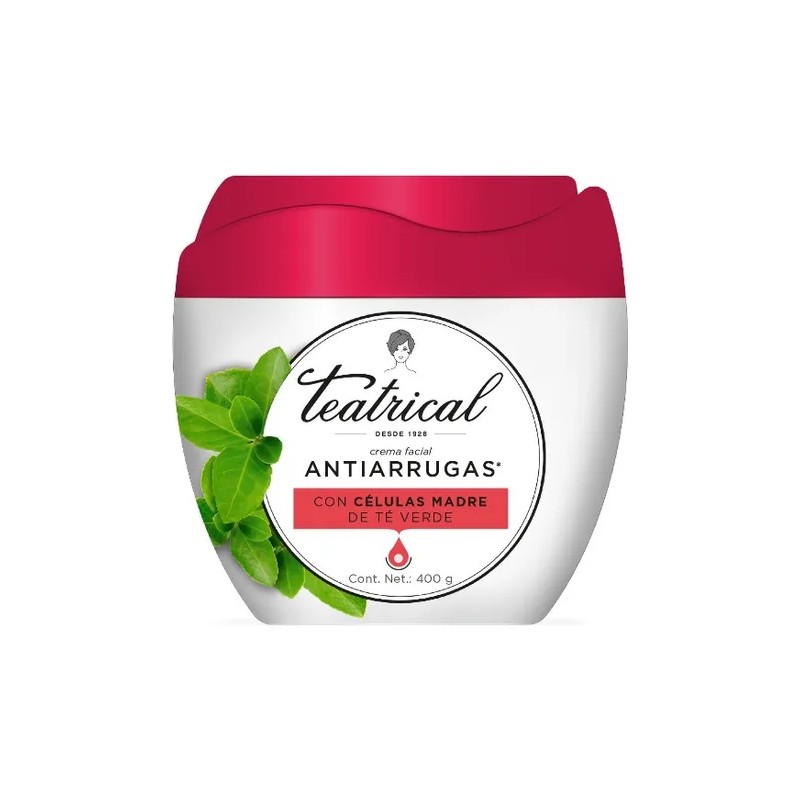Crema Facial Teatrical Células Madre Anti Arrugas 400 Gr