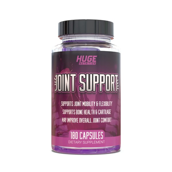 Huge Supplements Joint Support, Science-Backed Formula to Optimize Joint Comfort with Chondroitin, MSM, Glucosamine, Boswellia Extract for Men & Women, 30 Servings