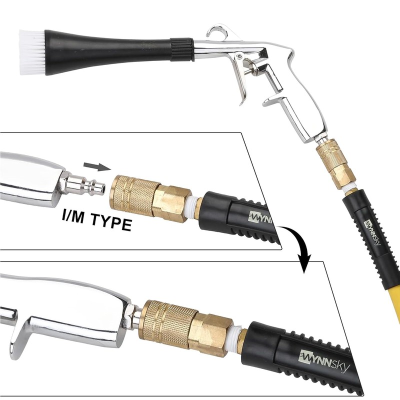 Car Cleaning Gun, High Pressure Air Blow Gun with 2