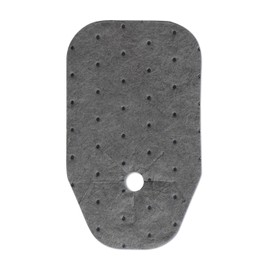 PIG Absorbent Bib | Oil Change Absorbent Bib | 10 Pads per Bag | 1.74 oz Absorbency Per Pad | 5" W x 8.5" L | .75" to 3" Dia. Opening Dimensions | Gray | PM50817