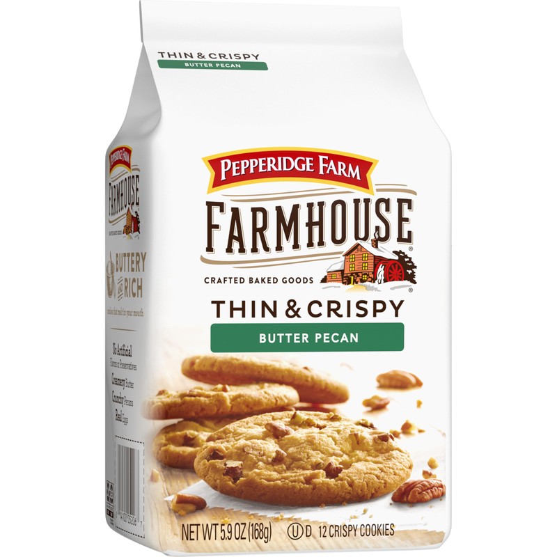 Pepperidge Farm Farmhouse Thin & Crispy Butter Pecan Cookies, 5.9