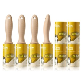 HapChron Lint Rollers Extra Sticky for Pet Hair [800 Sheets/4 Handles], Lint Remover Go Beyond Animal Fur, Dust and Other Dirt, Dog & Cat Hair Remover Rollers for Clothes, Furniture, Carpet, Car etc