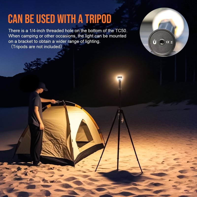 TrustFire TC50 High Lumen Flashlight, 5000 Lumen Rechargeable LED Flashlights