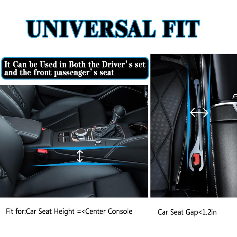 Fosdonge Upgraded Car Seat Gap Filler 2 Pack，Car Gap Filler
