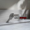 4 Pack Brushed Stainless Steel Door Stopper with White Tip,