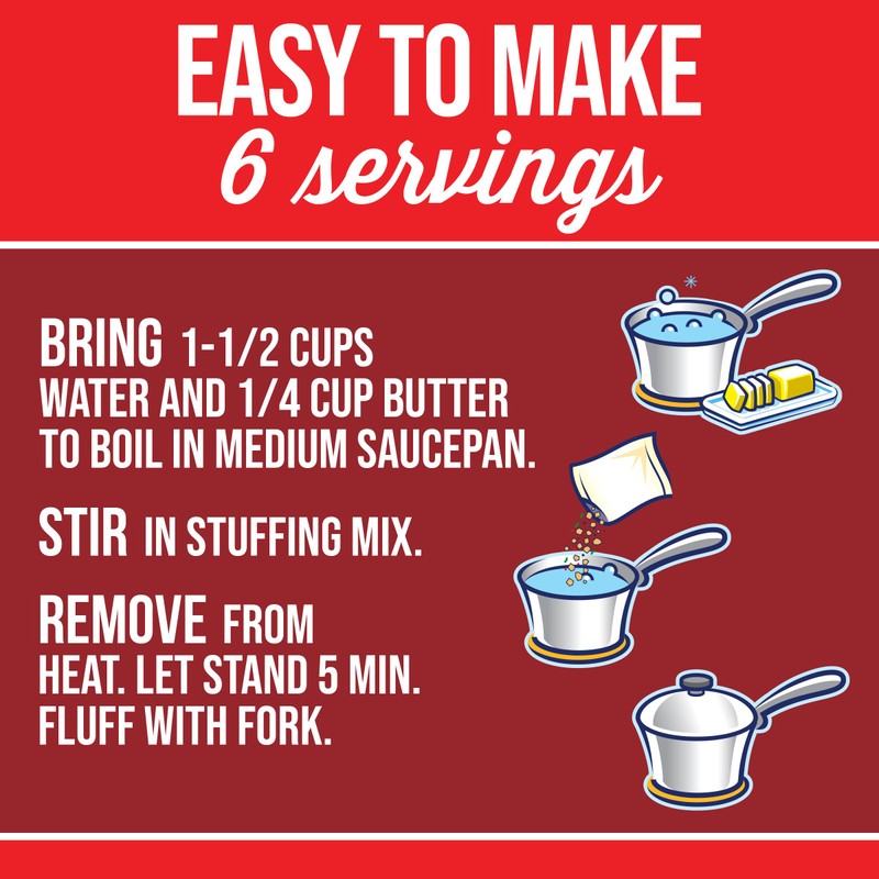 Stove Top Stuffing Mix for Turkey, 6 oz Box