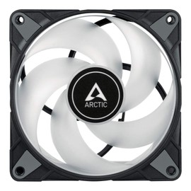 ARCTIC P12 PWM PST A-RGB - PC Fan, 120mm PWM Case Fan Optimized for Static Pressure, Semi-Passive: 200–2000 RPM (0 RPM <5%), 5V 3 pin ARGB LED, Single Fan - Black