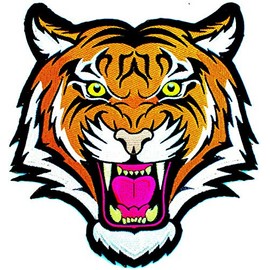 Large Size 10 inch Bengal Tiger Iron-on Patch Embroidered