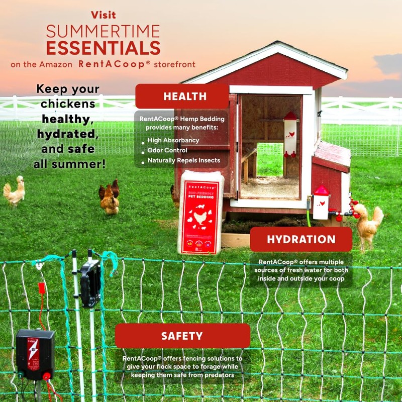 RentACoop Extra-Soft Premium Hemp Bedding (300L) for Chicken Coops, Nesting