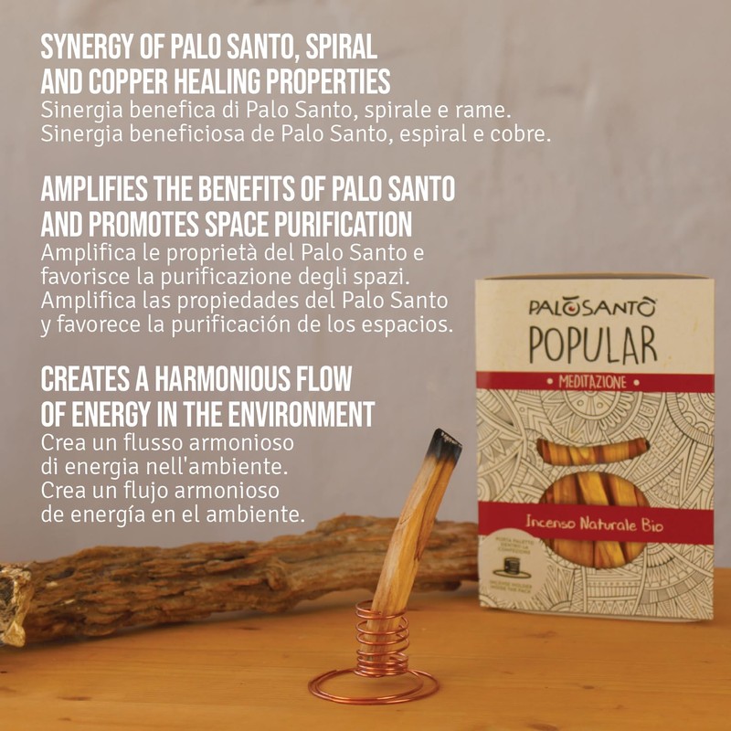 PALOSANTO - 7 Popular Sticks + Spiral Stick Holder -