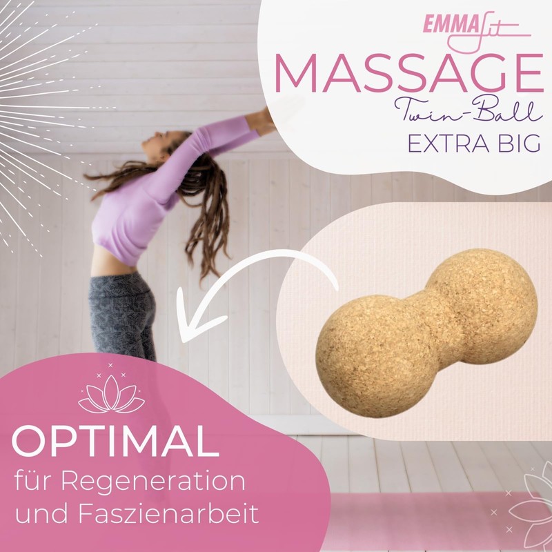 Natural Cork TwinBall for Optimal Fascia Training (Big) European Natural