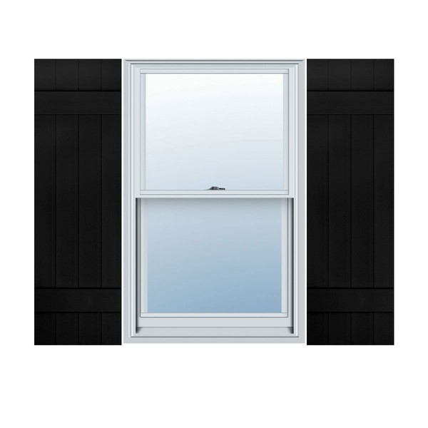 Mid America 00031451002 Standard Size Four Board Joined Vinyl Shutters,