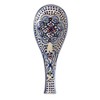Quadow Spoon Holder/ Spoon Rest Ceramic Blue and White Hand