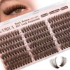 Yawamica Brown Fluffy Lash Clusters 100D Volume Wispy Eyelash Clusters