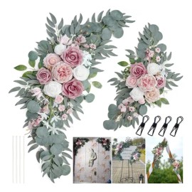 2pzs Pequeños Ramos Flores De Arco De Boda Flores Guirnalda Flores Artificiales