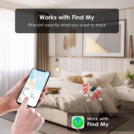 Olycism Wallet Tracker Card Works with Find My Wallet Finder for Wallet Passport Luggage IP65 Waterproof Built-in-2-year Battery Waterproof Slim Item Finder