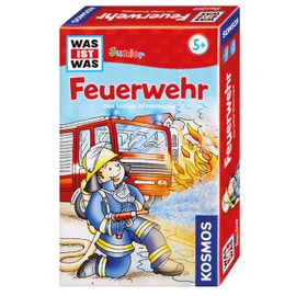 KOSMOS 712556 was ist was Junior - Feuerwehr, Lernspiel für 2-4 Spieler, spannendes Quiz für Kinder ab 5 Jahre, Cooles Feuerwehr Spiel für Kinder