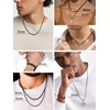 Mens String Rope Necklace Black Jewelry Plain Leather Necklace Cord