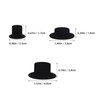 [ULTECHVO] 15pcs Black Flocked Mini Clown Hats Mini Plush Hat