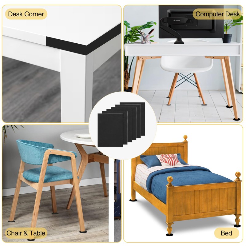 Svalor Selbstklebende Schaumstoffplatte, 6 Stück Moosgummi Polster mit Kleberücken, Eva