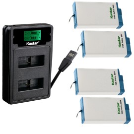 Kastar LZD2 Charger & 4 battery for GoPro MAX 360 Waterproof Action Camera