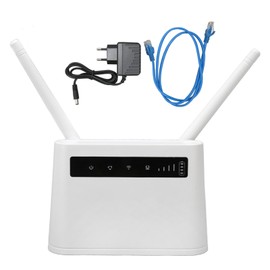 4G WiFi Router 300Mbps High Speed 4000mAh Standard SIM Card Slot Wireless LTE Router for Office Family  100‑240V