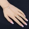 Pulsera Arnés Con Cadenita Y Anillo Cristales Zirconia